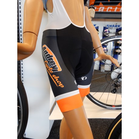 Cuissard elite bib andrey cycle shop Noir/Orange/Blanc *XL